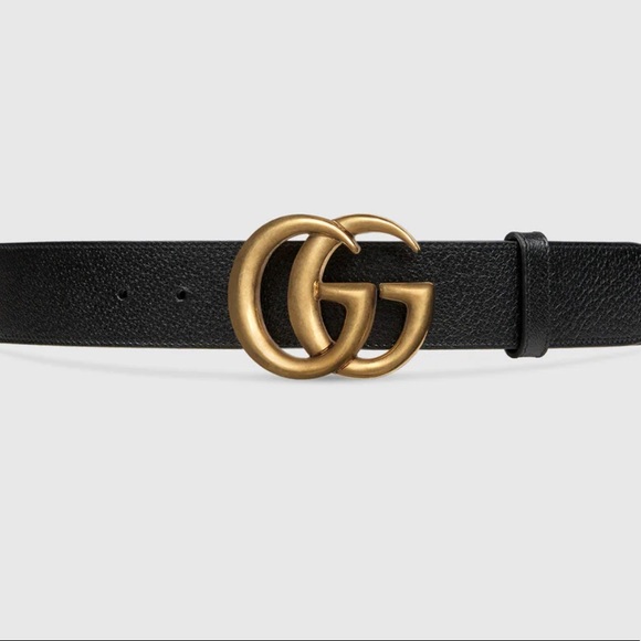 Authentic Gucci Wide leather belt with Double G buckle - Picture 7 of 8